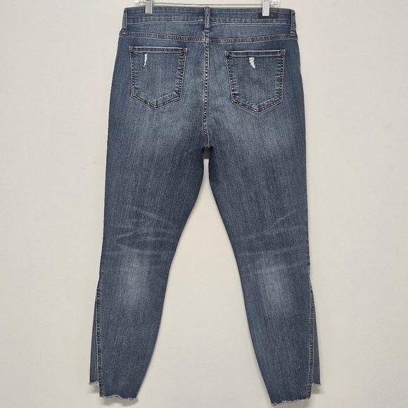 40 KUT FROM THE KLOTH ANKLE SKINNY DISTRESSED JEANS WOMEN'S SIZE 12 - Picture 2 of 13